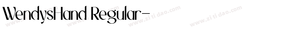WendysHand Regular字体转换